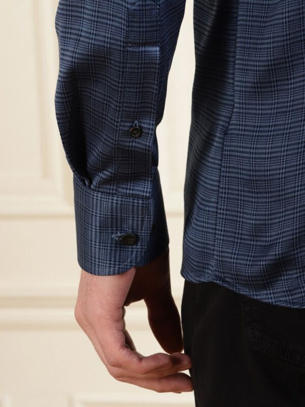 Eton Micro Checked Cotton Formal Shirt - Image 2