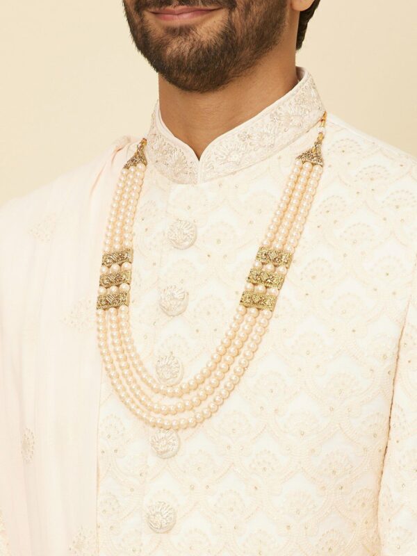 Ethnic Motifs Embroidered Georgette Sherwani Set - Image 2