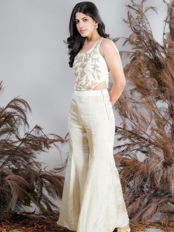 Embroidered Top With Trouser Co-Ords - Image 4