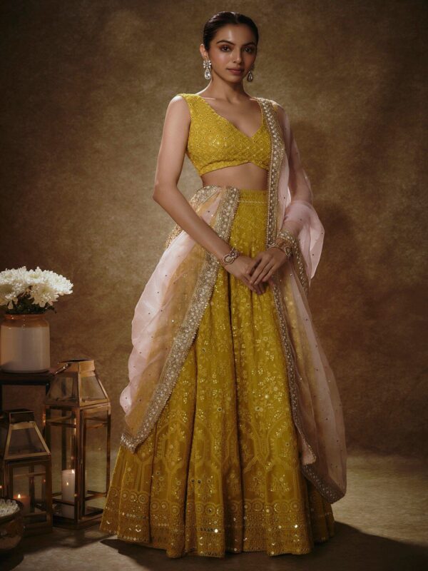 Renee Label Antara Embroidered Sequinned Ready to Wear Lehenga With Blouse & Dupatta