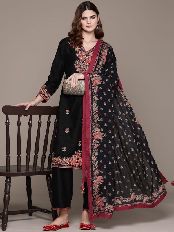 Ritu Kumar Embroidered Kurta with Trousers & Dupatta