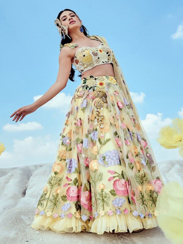 Embroidered Beads and Stones Ready to Wear Lehenga & Blouse With Dupatta