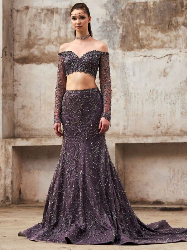 Embellished Beads and Stones Ready to Wear Lehenga & Blouse With Dupatta