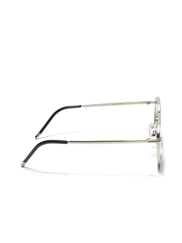 Black Lens & Silver-Toned Round Sunglasses with UV Protected Lens 1915MG3622 - Image 4