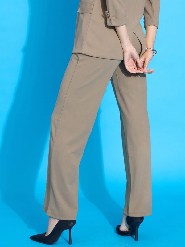 Women Straight Fit High-Rise Trousers - Image 4