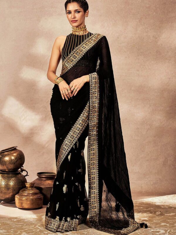 Masaba Ethnic Motifs Embroidered Saree