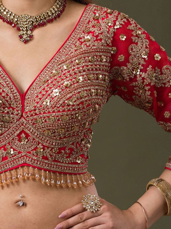 Koskii Embellished Sequinned Ready to Wear Lehenga & Blouse With Dupatta - Image 3