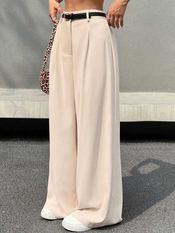 Women High-Rise Wide Leg Loose Fit Trousers - Image 2