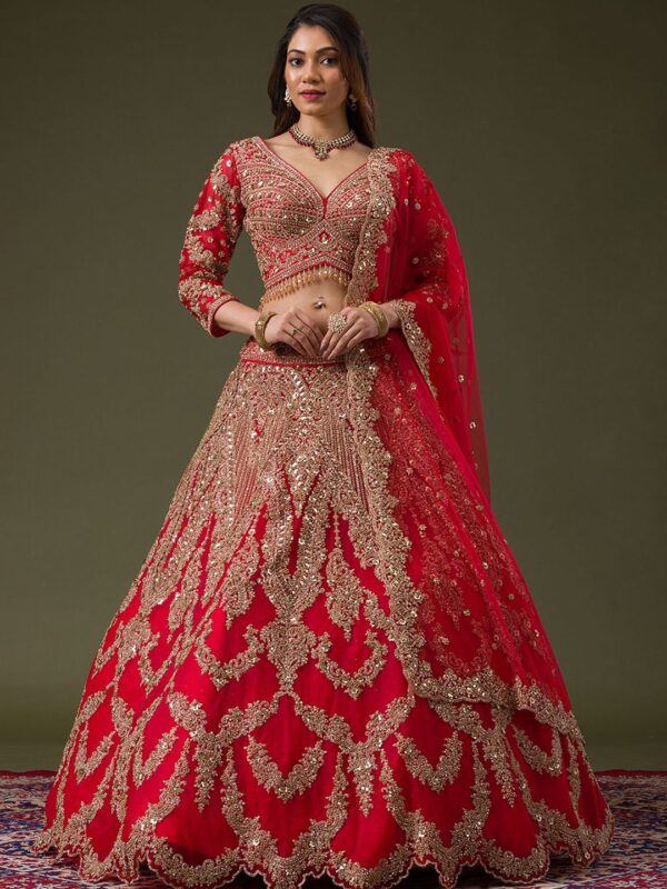 Embellished Sequinned Ready to Wear Lehenga & Blouse With Dupatta