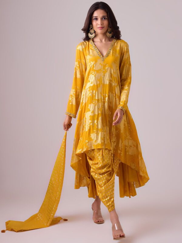 Nikasha Women Ethnic Motifs Printed A-Line Kurta with Salwar & Dupatta