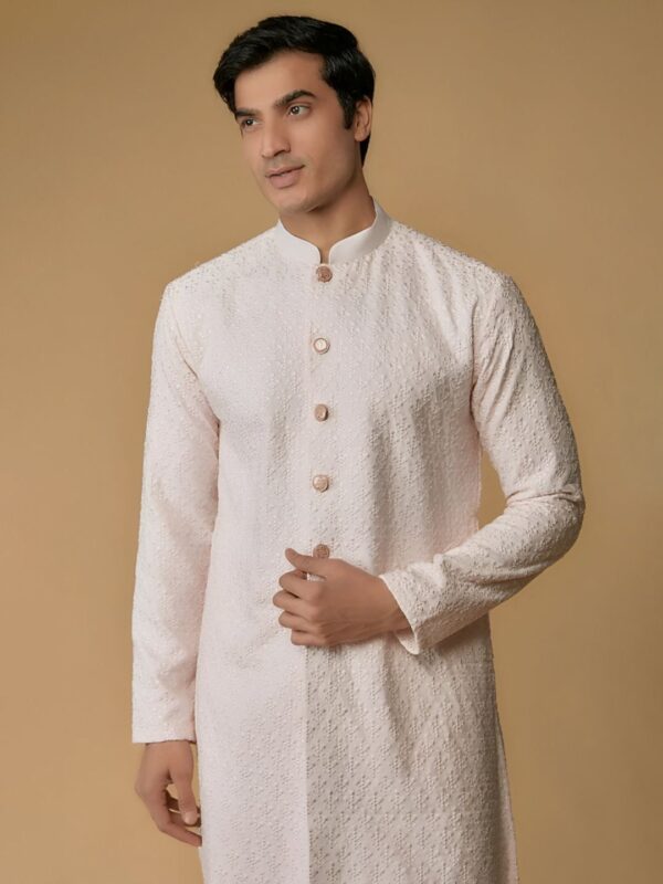 sven suits Men Embroidered Chikankari Kurta - Image 2