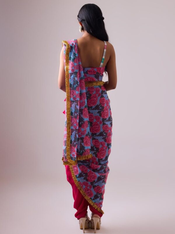 Nikasha Floral Pure Cotton Saree - Image 2