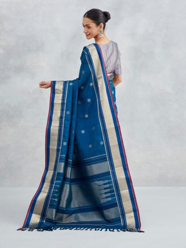 Women Woven Design Zari Silk Blend Saree - Image 3