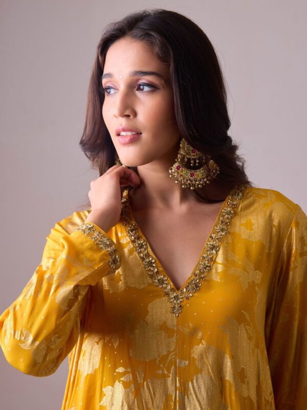 Nikasha Women Ethnic Motifs Printed A-Line Kurta with Salwar & Dupatta - Image 2