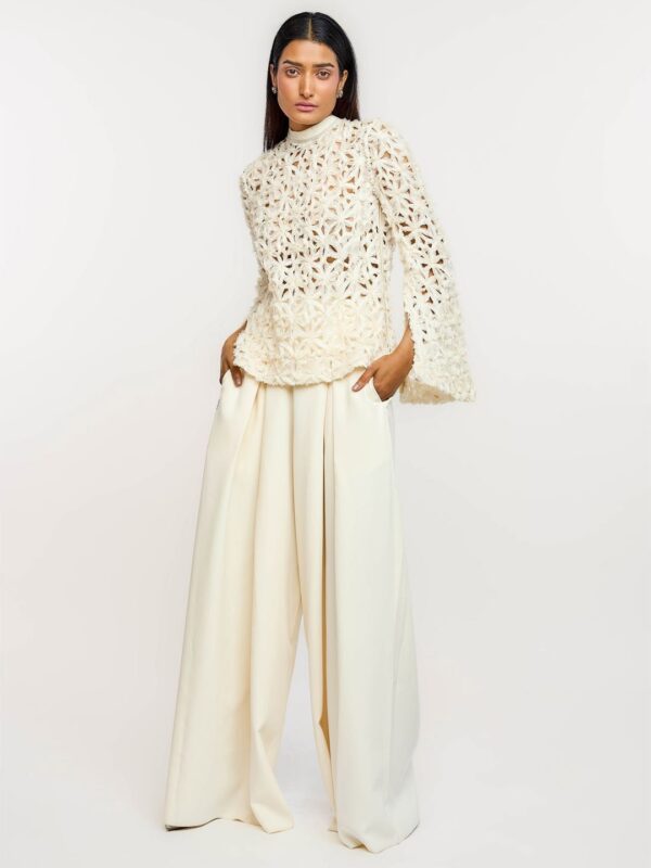 Women Self Design Slit Sleeve Top - Image 4