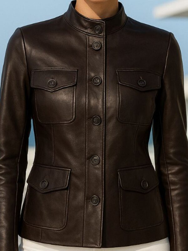 Devoted Long Sleeves Leather Jacket - Image 2