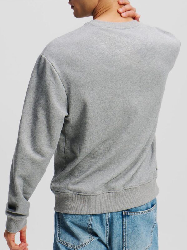 Men Solid Denim Pocket Cotton Sweatshirt - Image 3